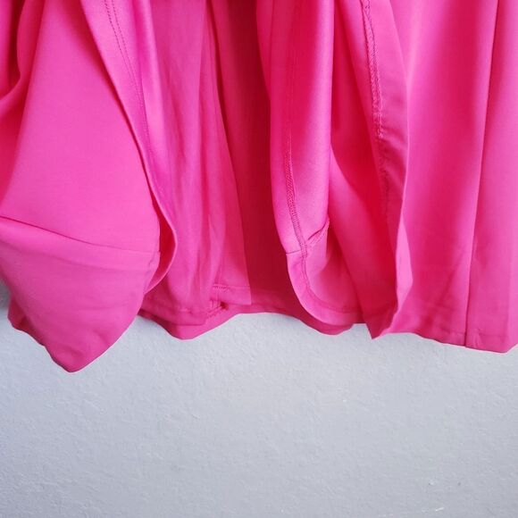 Alexia Admour Hot Pink Square Neck Half Sleeve Dress with Giant Bows - Picture 8 of 11